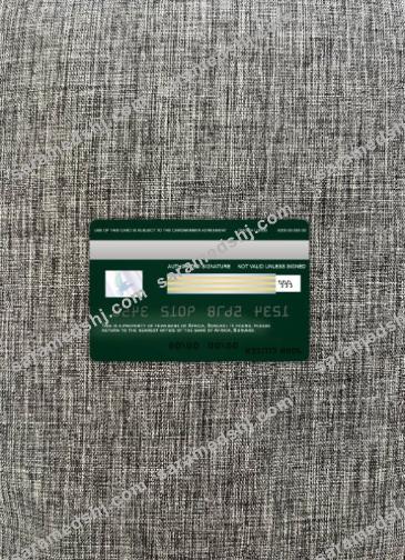 Burundi Africa bank visa card photolook back